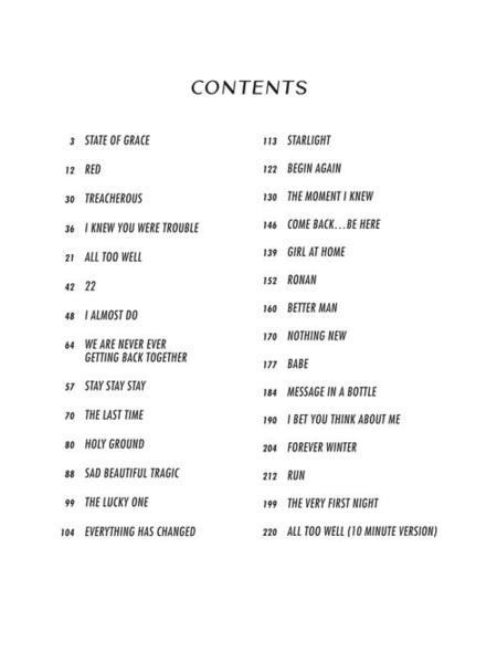 Taylor Swift - Red (Taylor's Versions) - PVG Hal Leonard 394706