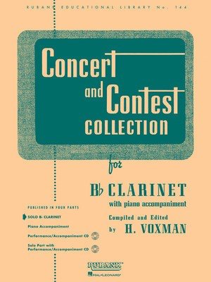 Concert and Contest Collection for Bb Clarinet - Piano Accompaniment - Various - Clarinet Himie Voxman Rubank Publications Piano Accompaniment