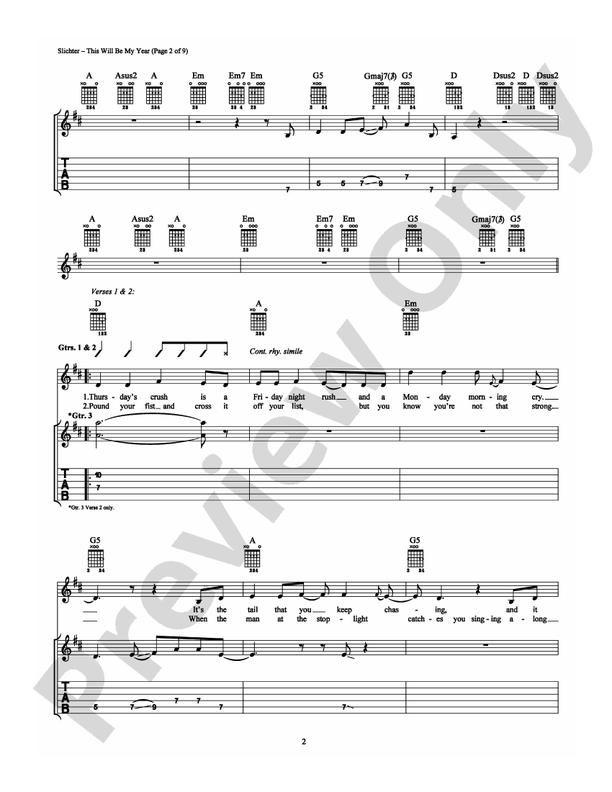 This Will Be My Year - Guitar TAB (Digital Download)