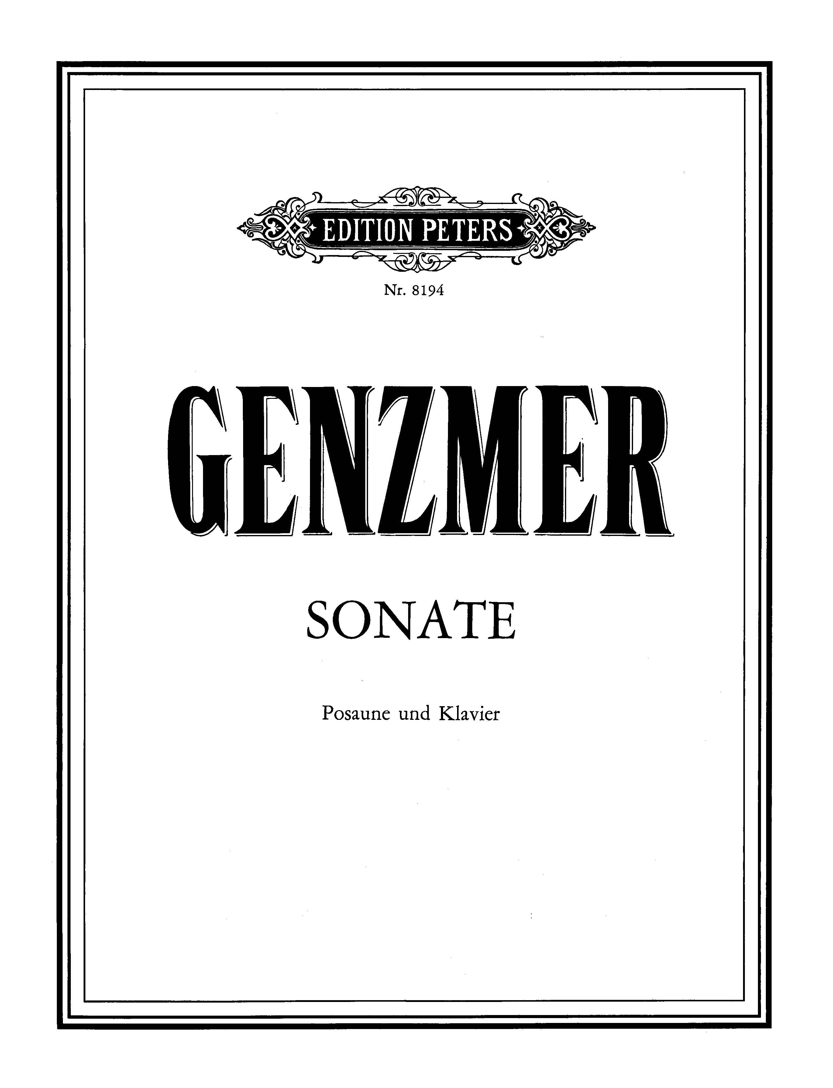 Sonate für Posaune und Klavier (EP8194) - Piano/Trombone (Digital Download)