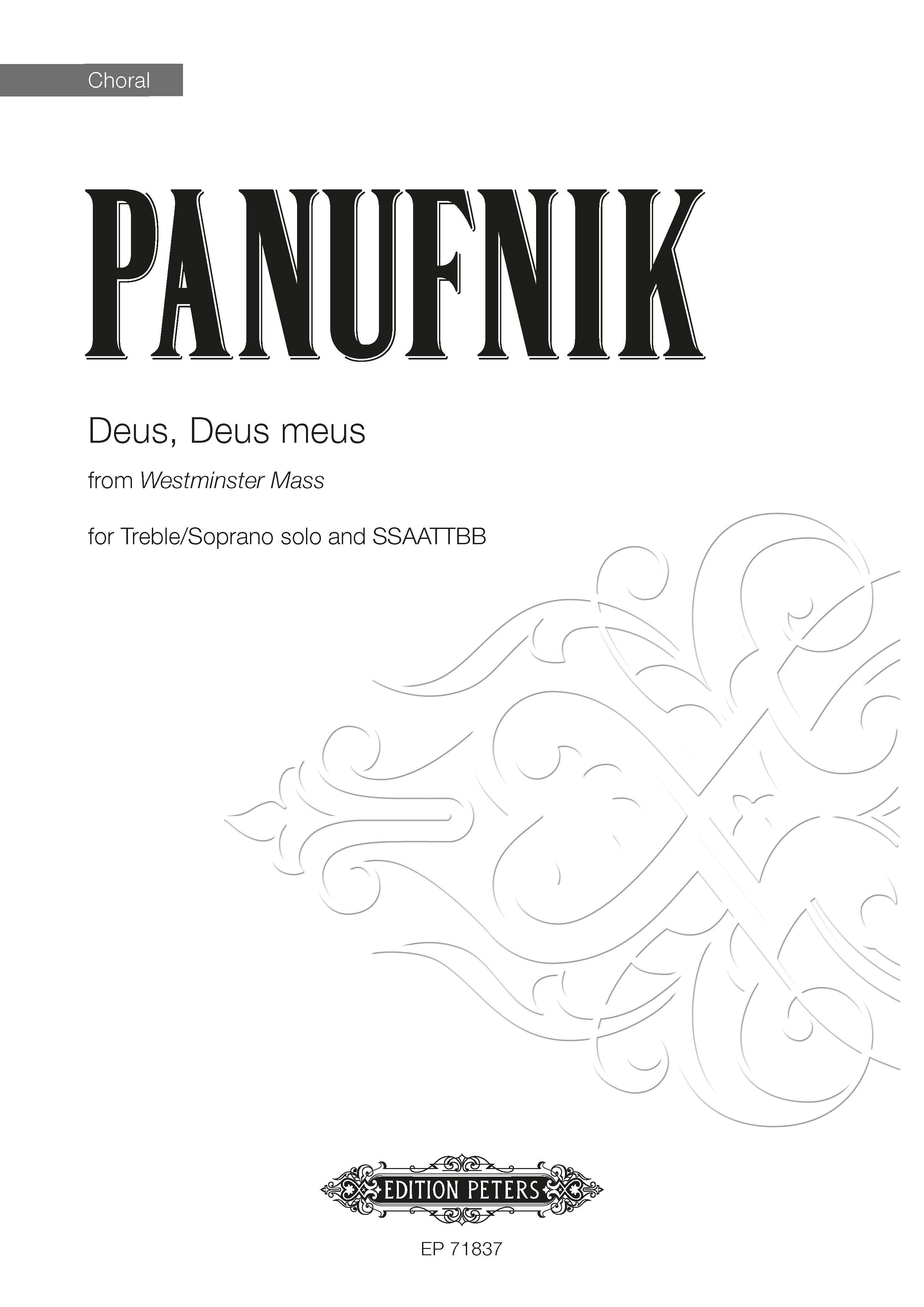 Deus, Deus meus (from 'Westminster Mass') - Soprano Voice/Treble Voice(s)/SATB Choral Octavo (Digital Download)