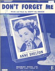 Don't Forget Me - Anne Shelton - PVG (Digital Download)
