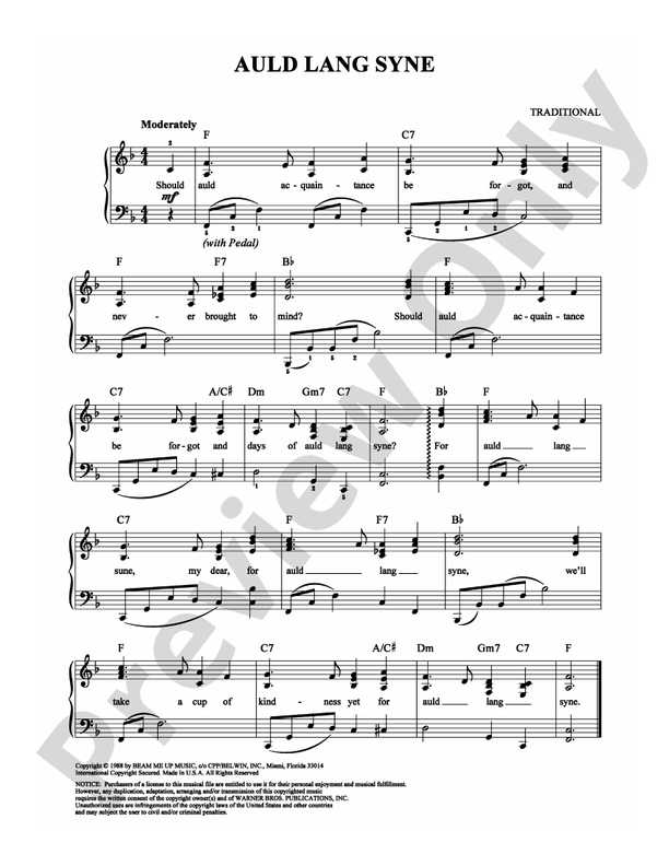 Auld Lang Syne - DSM-PS-0003523 - Easy Piano (Digital Download)