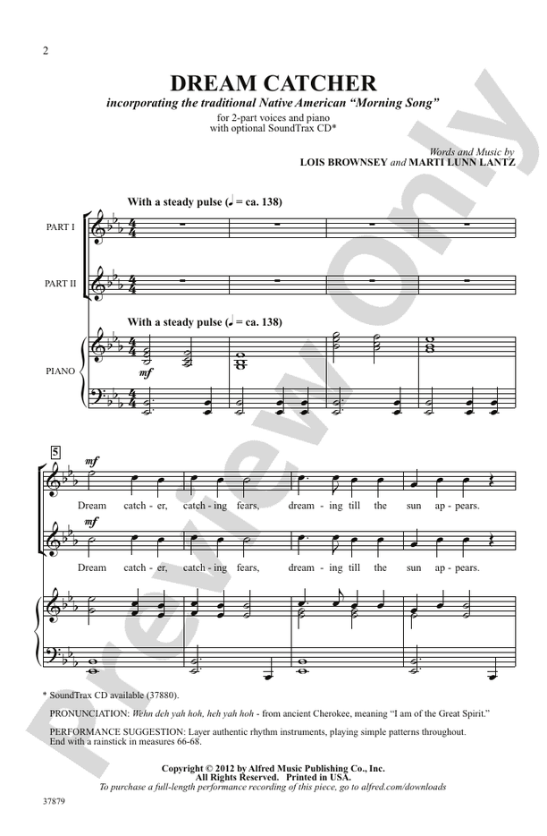 Dream Catcher – 2-Part Choral Octavo (Digital Download)