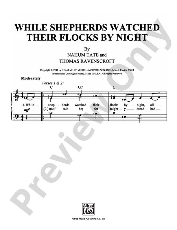 While Shepherds Watched Their Flocks By Night - DSM-PS-0006897 - Easy Piano (Digital Download)