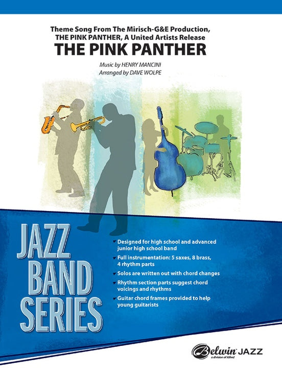 The Pink Panther (Grade 3) - Jazz Ensemble Conductor Score & Parts(Digital Download)