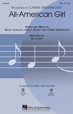 All-American Girl - SAB Ed Lojeski Hal Leonard Choral Score Octavo