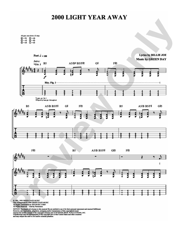2000 Light Years Away - Guitar TAB (Digital Download)