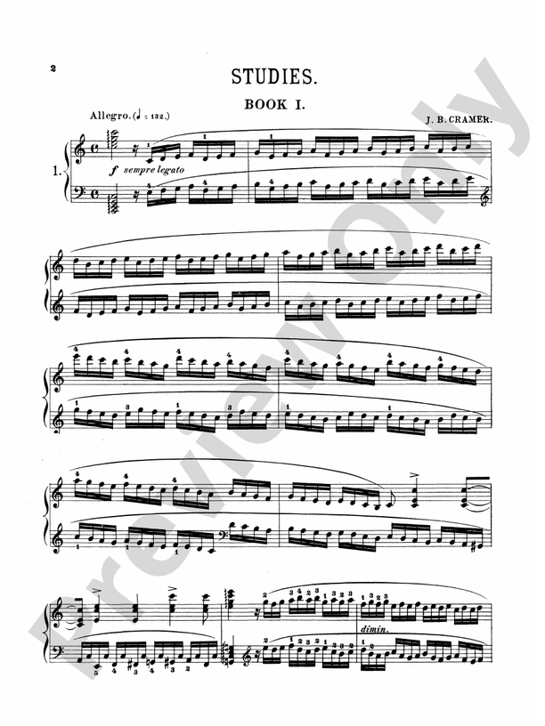 Cramer - Eighty-Four Studies (Volume I) - Piano Solo (Digital Download)