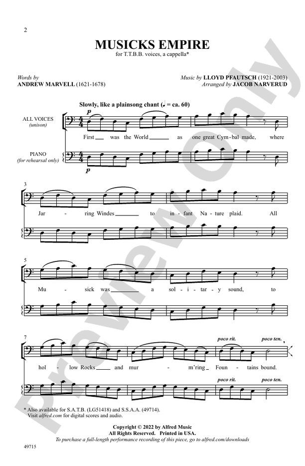 Musicks Empire - TTBB Choral Octavo (Digital Download)
