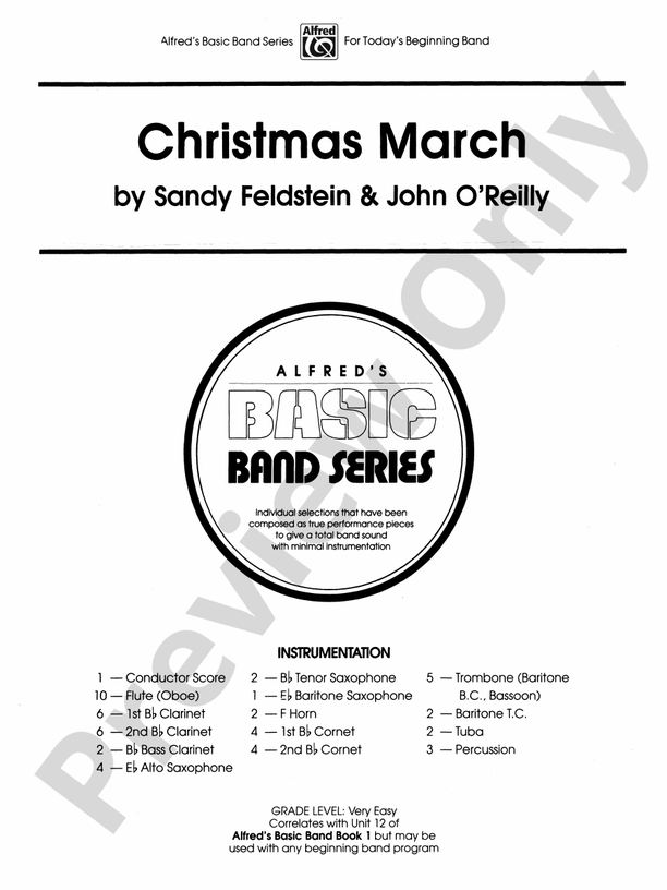 Christmas March - Concert Band Conductor Score & Parts (Digital Download)