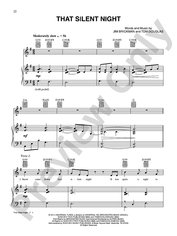 That Silent Night - Jim Brickman - PVG (Digital Download)