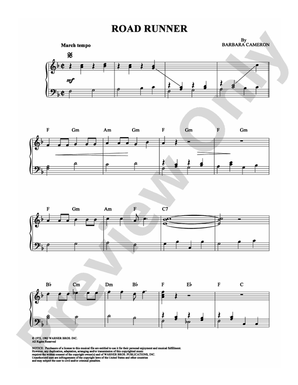 Road Runner - Piano (Digital Download)