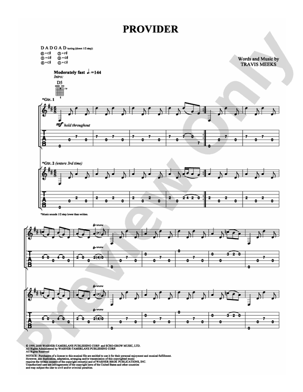 Provider - Guitar TAB (Digital Download)