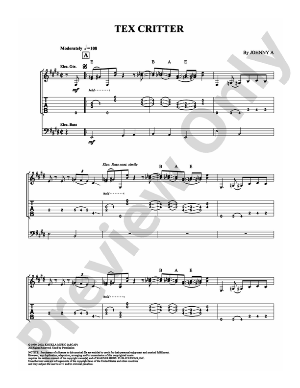Tex Critter - Guitar TAB (Digital Download)