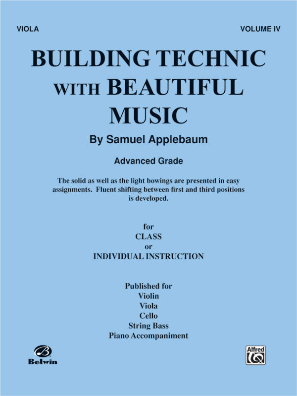 Building Technic with Beautiful Music Book 4 Viola