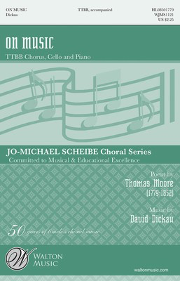 On Music - David Dickau - TTBB Thomas Moore Walton Music Choral Score Octavo