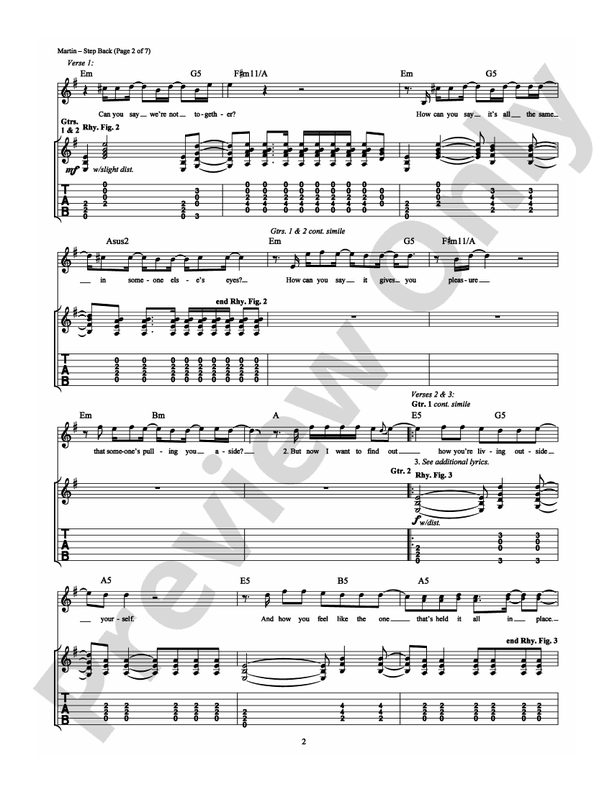 Step Back - Guitar TAB (Digital Download)