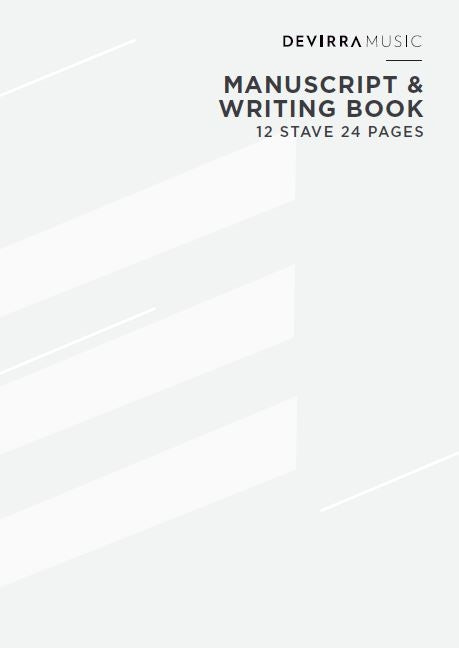 Devirra Music Manuscript & Writing Book 12Stv 24pp