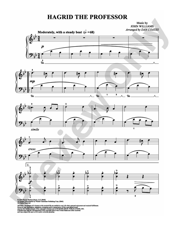Hagrid the Professor - Arr. Dan Coates - Easy Piano (Digital Download)