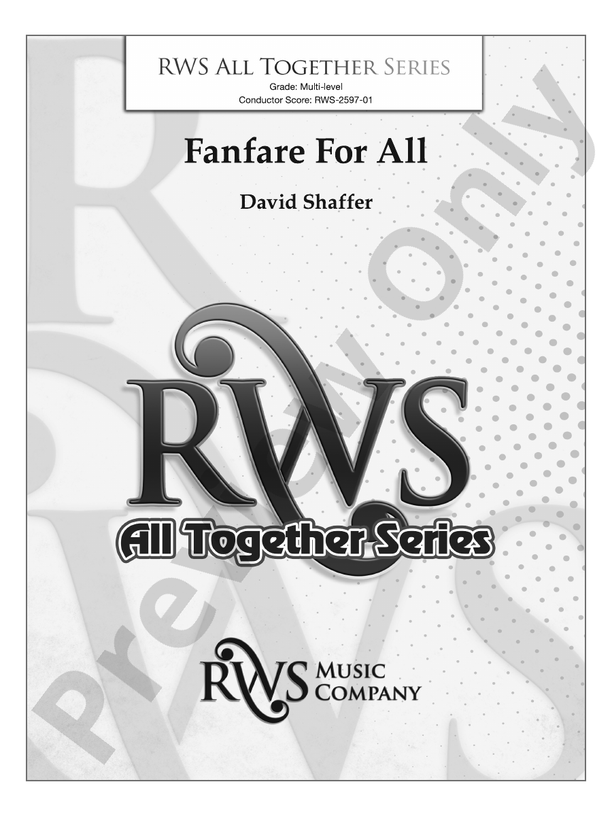 Fanfare For All - Concert Band Conductor Score & Parts(Digital Download)