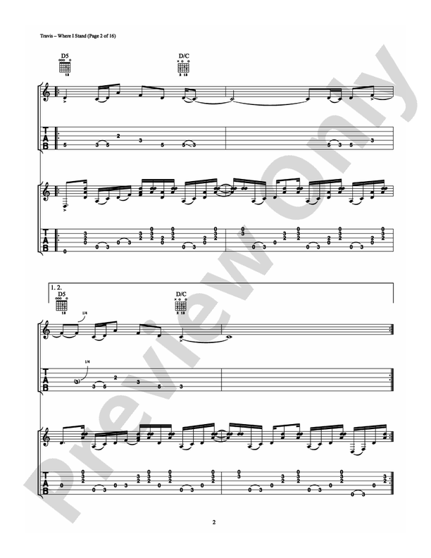 Where I Stand - Guitar TAB (Digital Download)