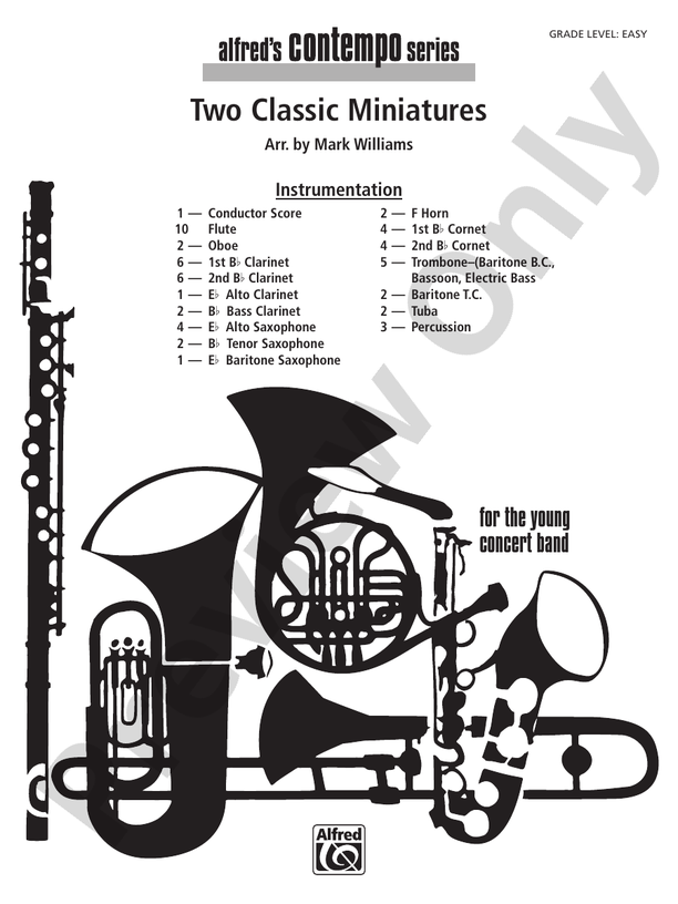 Two Classic Miniatures - Concert Band Conductor Score & Parts (Digital Download)