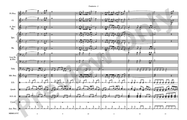 Gonna Fly Now (Theme from Rocky), Arr. Brian Scott – Marching Band Conductor Score & Parts (Digital Download)