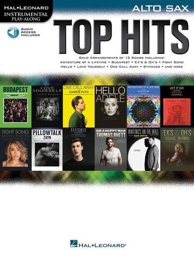 Top Hits - Alto Saxophone/Audio Access Online Hal Leonard 171075