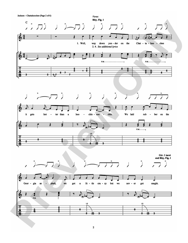 Chattahoochee - Guitar TAB (Digital Download)