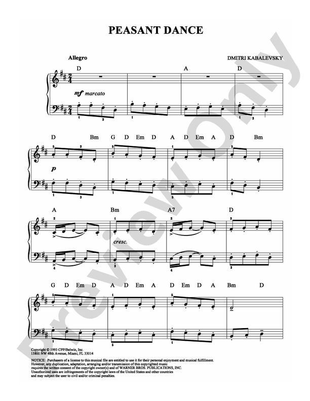 Kabalevsky - Peasant Dance - Piano (Digital Download)