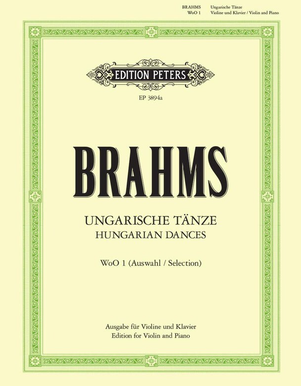 Brahms - Hungarian Dances No. 1-12 - Violin/Piano Accompaniment - Peters EP3894A