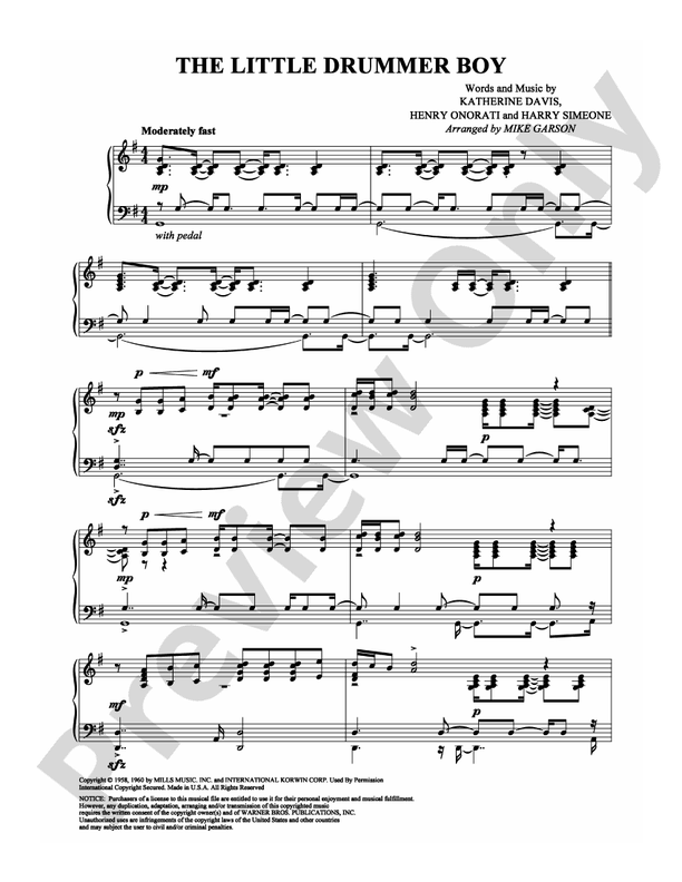 The Little Drummer Boy - DSM-PS-0004391 - Piano (Digital Download)