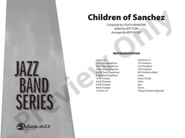 Children of Sanchez (Arr. Keith Foley) - Jazz Ensemble Conductor Score & Parts (Digital Download)