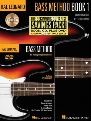 Hal Leonard Bass Method Beginner's Pack - The Beginning Bassist Savings Pack! - Bass Guitar Ed Friedland Hal Leonard /CD/DVD