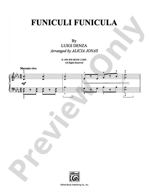 Funiculi Funicula - Piano (Digital Download)