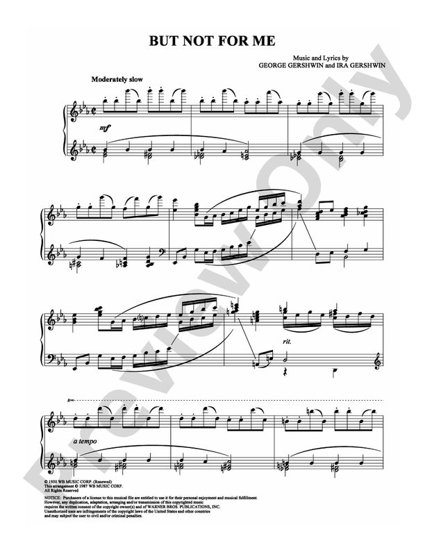 But Not For Me - Piano (Digital Download)