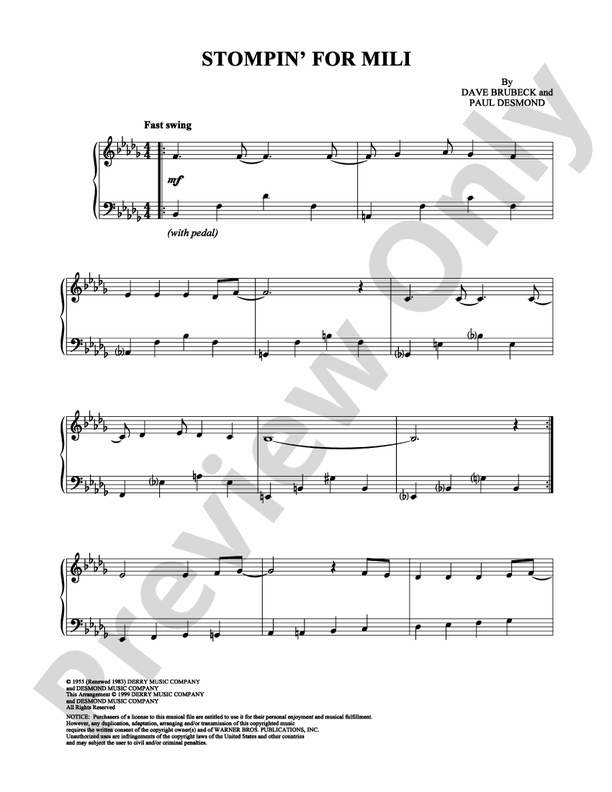 Stompin' For Mili - Piano (Digital Download)