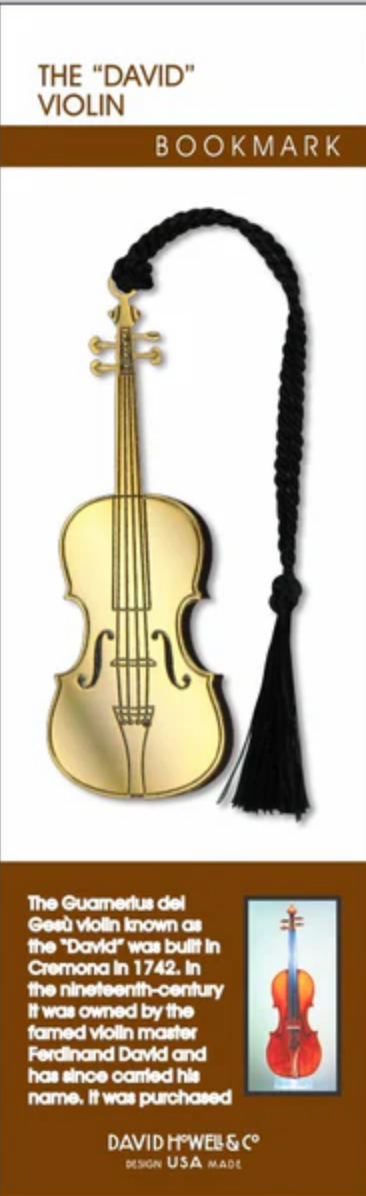 The "David" Violin Metal Bookmark