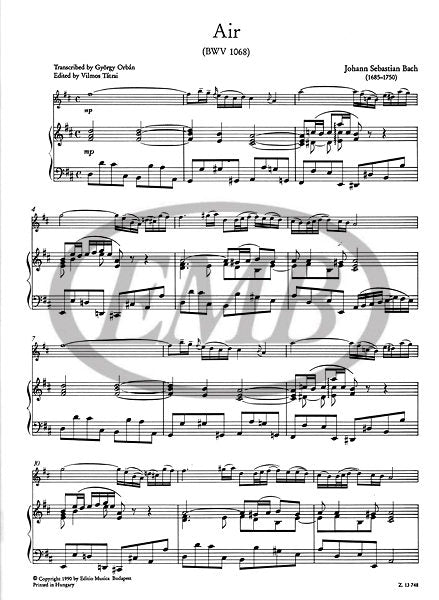 Bach - Air on the G String BWV1068/II - Violin/Piano Accompaniment EMB Z13748