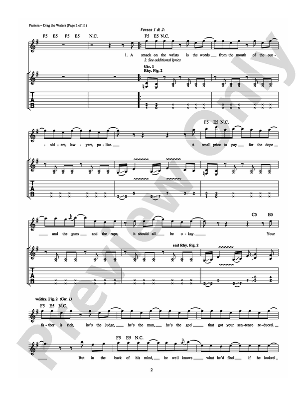 Drag the Waters - Guitar TAB (Digital Download)