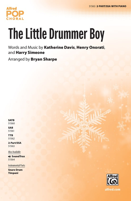 The Little Drummer Boy - 2 Part/SSA Choral Octavo (Digital Download)