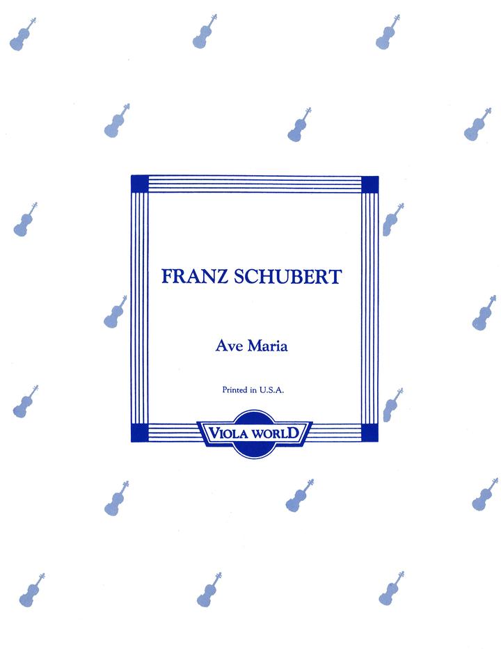Schubert - Ave Maria - Viola/Piano Accompaniment arranged by Arnold Viola World VWP000093