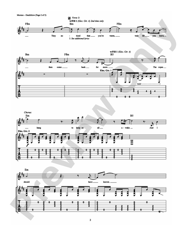 Deathblow - Guitar TAB (Digital Download)