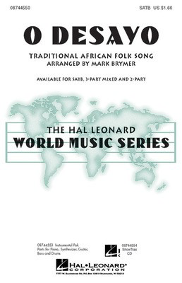 O Desayo - SATB Mark Brymer Hal Leonard Choral Score Octavo