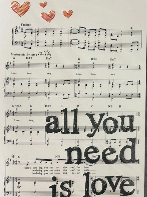 Greeting Card - All You Need is Love