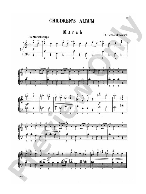 Shostakovich - Children's Album - Piano Solo (Digital Download)