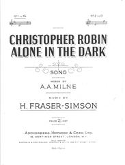 Christopher Robin Alone In The Dark - Vocal/Piano (Digital Download)