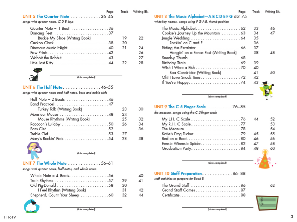 My First Piano Adventure Lesson Book A - Pre Reading - Piano/Online Audio Access by Faber/Faber Hal Leonard 420259