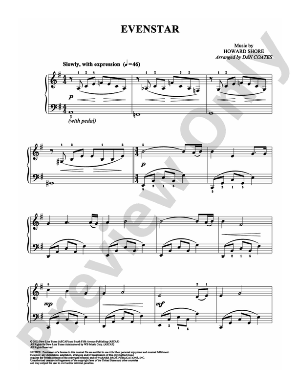 Evenstar - Easy Piano (Digital Download)
